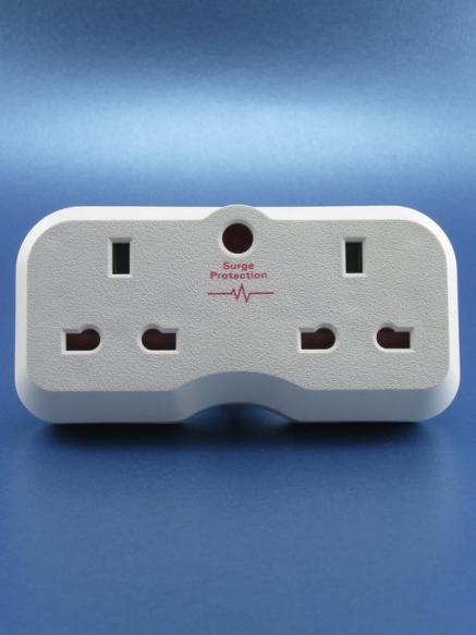 Twin Socket Travel Adaptors with Surge Protector